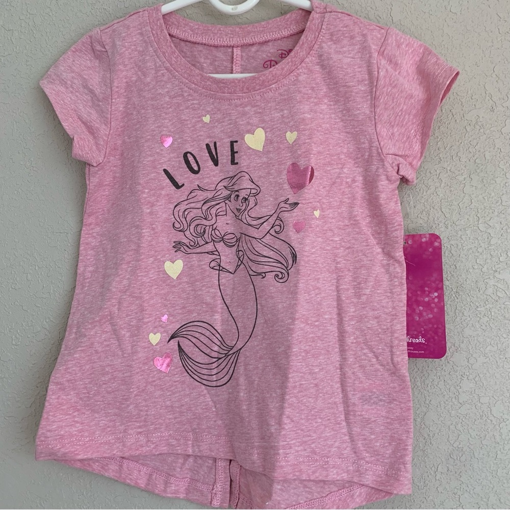 Disney Princess Toddler girls pink Ariel shirt